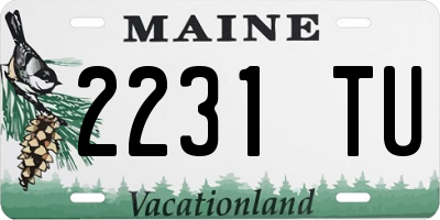 ME license plate 2231TU