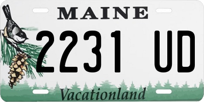 ME license plate 2231UD
