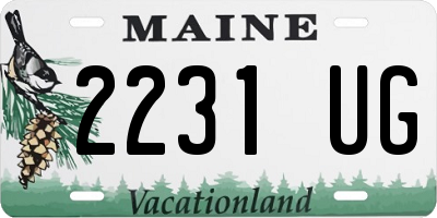 ME license plate 2231UG