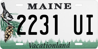 ME license plate 2231UI