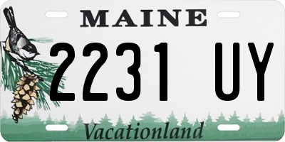 ME license plate 2231UY