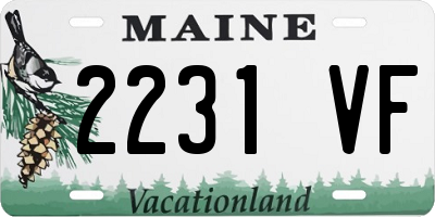 ME license plate 2231VF