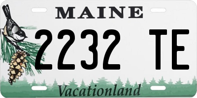 ME license plate 2232TE