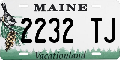 ME license plate 2232TJ