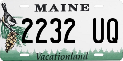 ME license plate 2232UQ