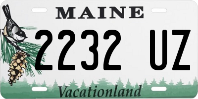 ME license plate 2232UZ