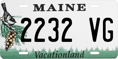 ME license plate 2232VG