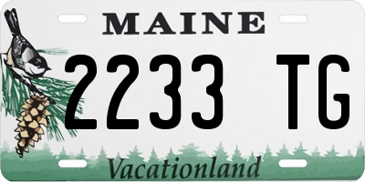 ME license plate 2233TG