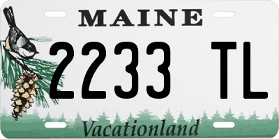 ME license plate 2233TL