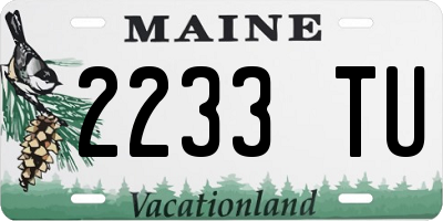 ME license plate 2233TU