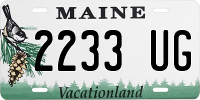 ME license plate 2233UG