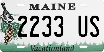 ME license plate 2233US