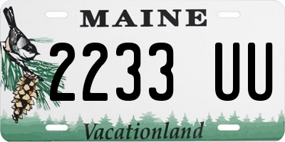 ME license plate 2233UU