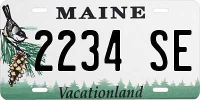 ME license plate 2234SE
