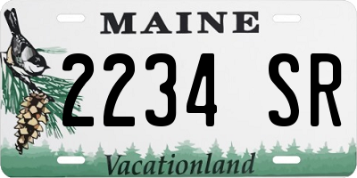 ME license plate 2234SR