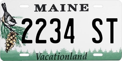 ME license plate 2234ST