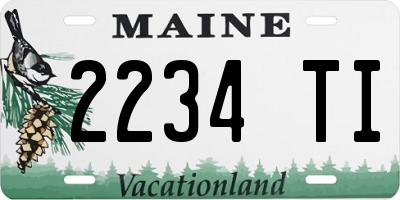 ME license plate 2234TI