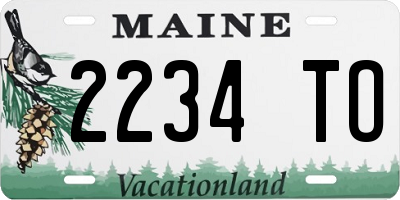 ME license plate 2234TO