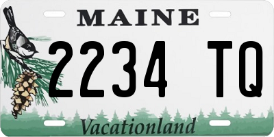 ME license plate 2234TQ