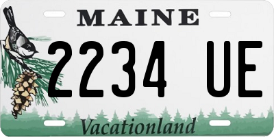 ME license plate 2234UE