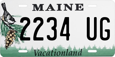 ME license plate 2234UG