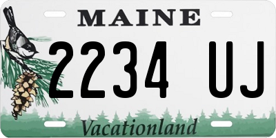 ME license plate 2234UJ