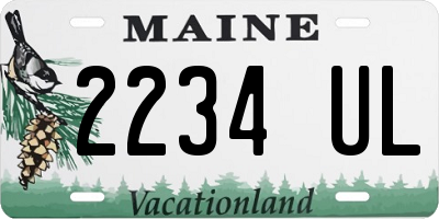 ME license plate 2234UL