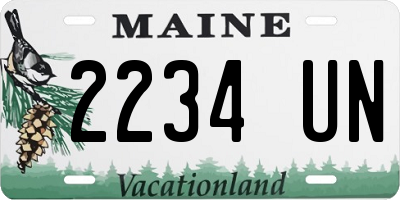 ME license plate 2234UN
