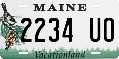 ME license plate 2234UO