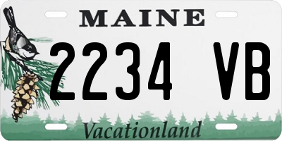 ME license plate 2234VB