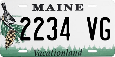 ME license plate 2234VG