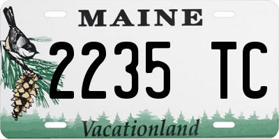 ME license plate 2235TC
