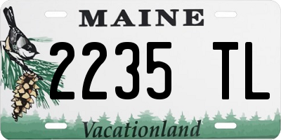 ME license plate 2235TL