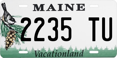 ME license plate 2235TU