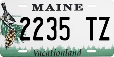 ME license plate 2235TZ