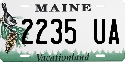 ME license plate 2235UA