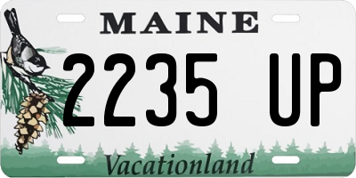 ME license plate 2235UP