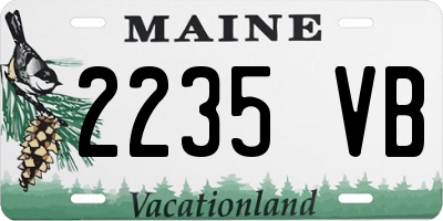 ME license plate 2235VB