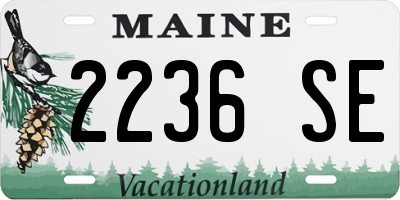 ME license plate 2236SE