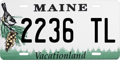 ME license plate 2236TL