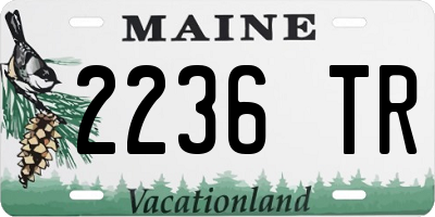 ME license plate 2236TR