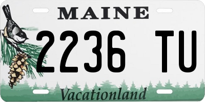 ME license plate 2236TU