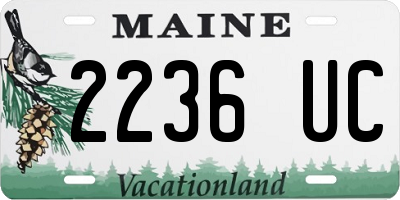 ME license plate 2236UC