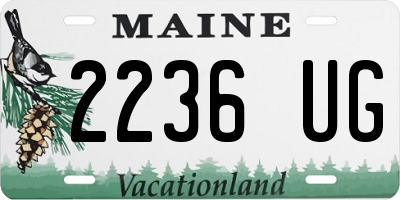 ME license plate 2236UG