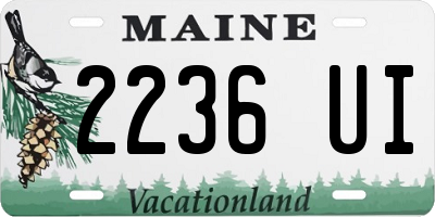 ME license plate 2236UI