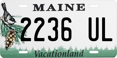 ME license plate 2236UL