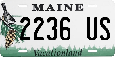 ME license plate 2236US