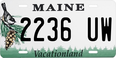 ME license plate 2236UW