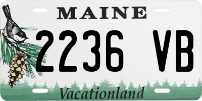 ME license plate 2236VB