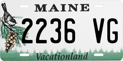 ME license plate 2236VG